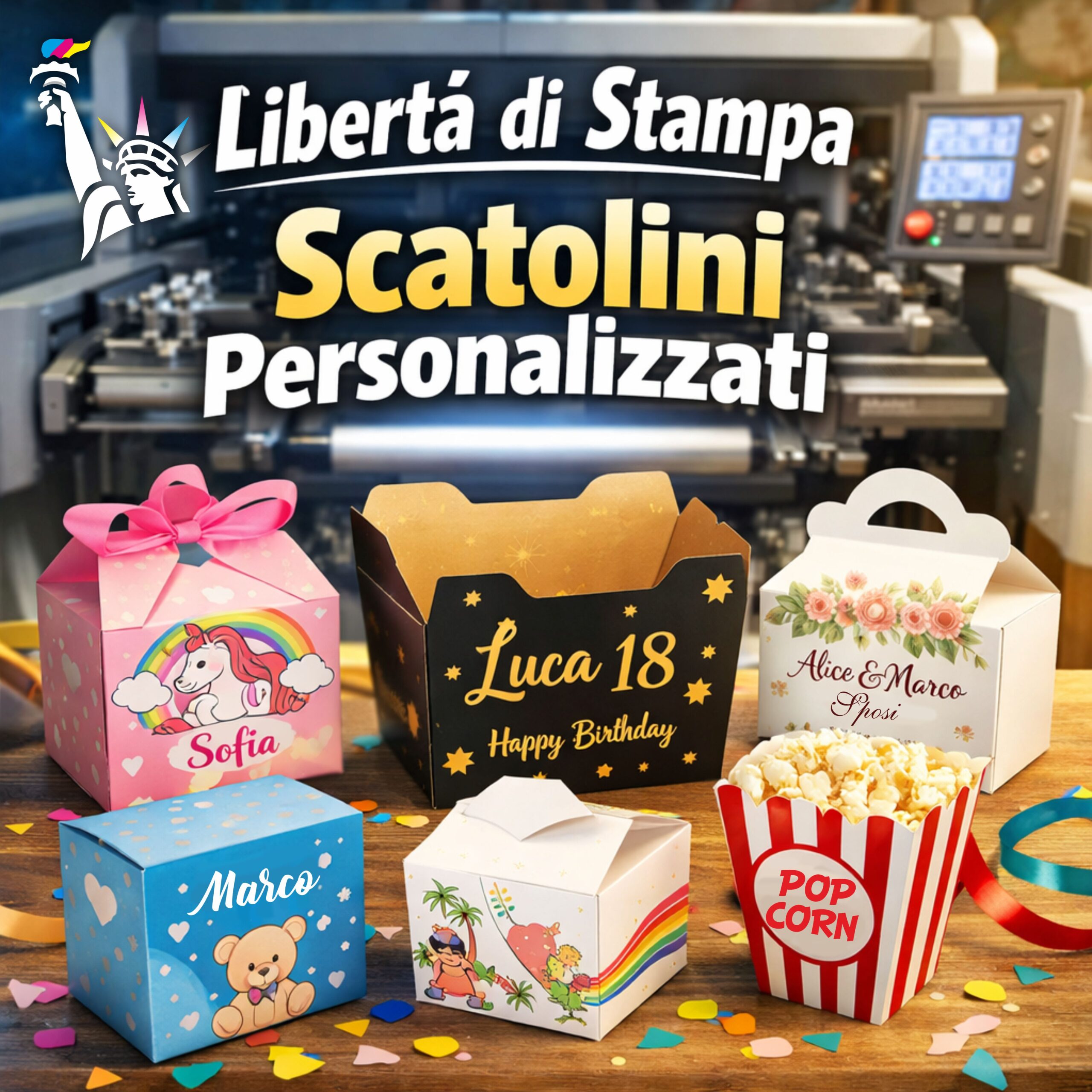 Scatolini personalizzati e gadget per eventi | Matrimonio, compleanni e feste scatolini